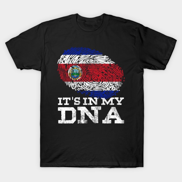 It's In My DNA Costa Rican Shirt Costa Rica Gifts CR Flag T-Shirt by Smoothbeats